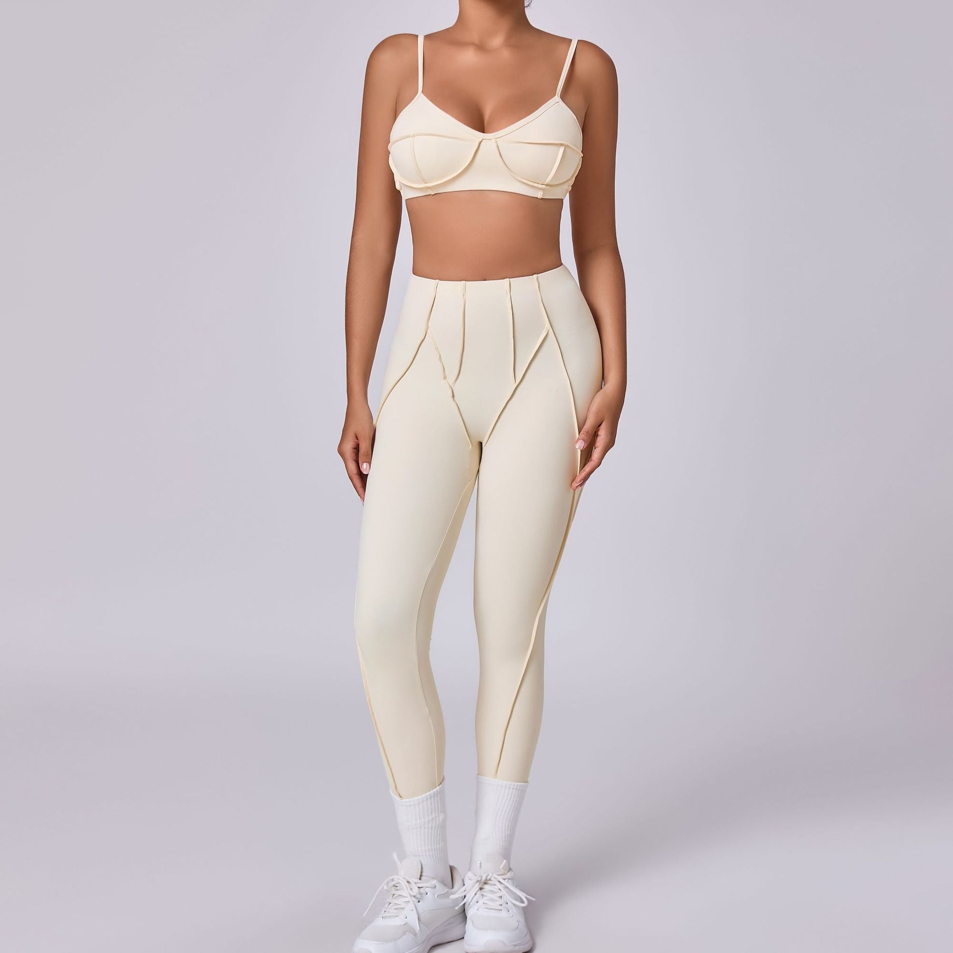 European And American Brushed Body-hugging Suit Sports And Leisure Yoga Clothes