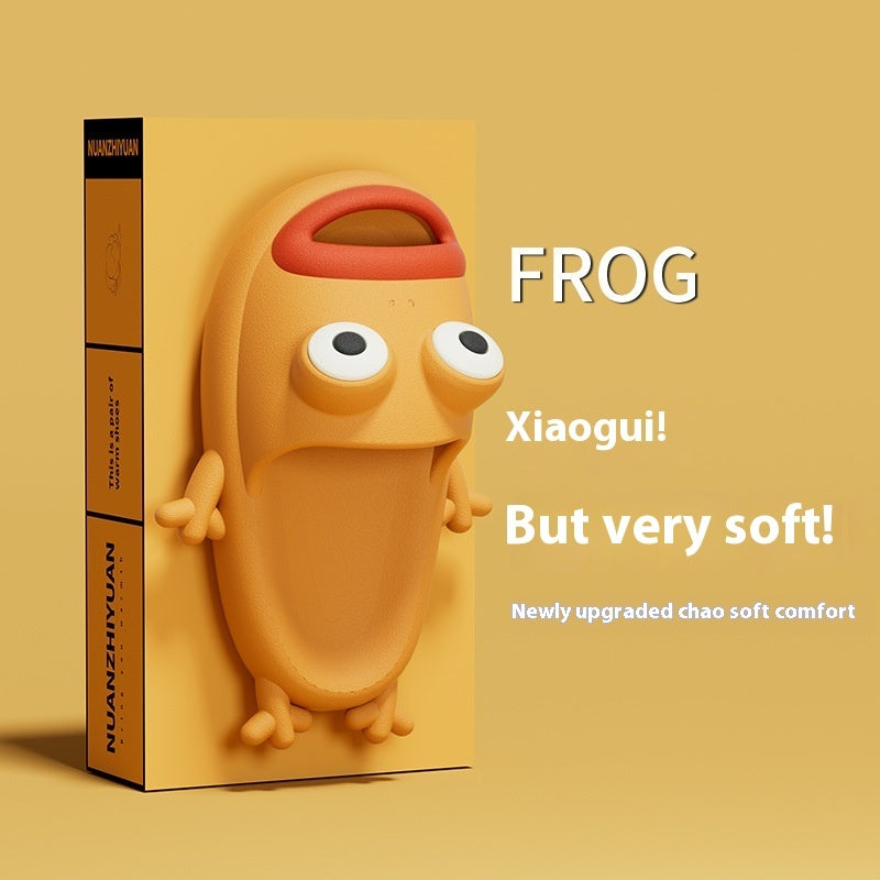Female Summer Cartoon Frog Funny Slippers