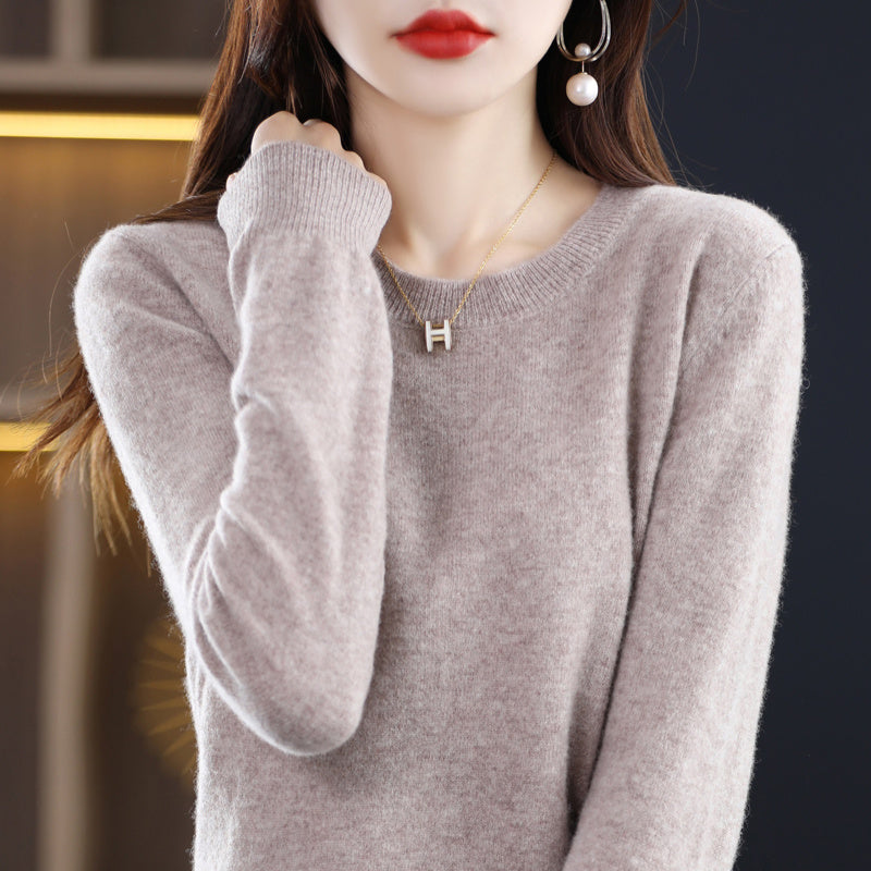 Fashion Autumn Undershirt Women's Long Wool