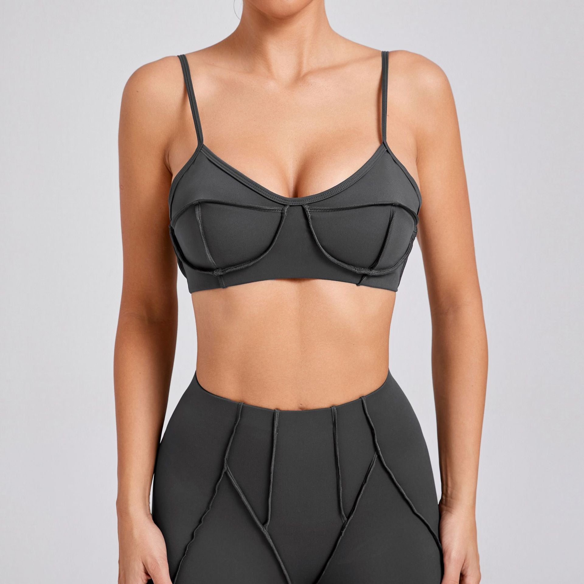 European And American Brushed Body-hugging Suit Sports And Leisure Yoga Clothes