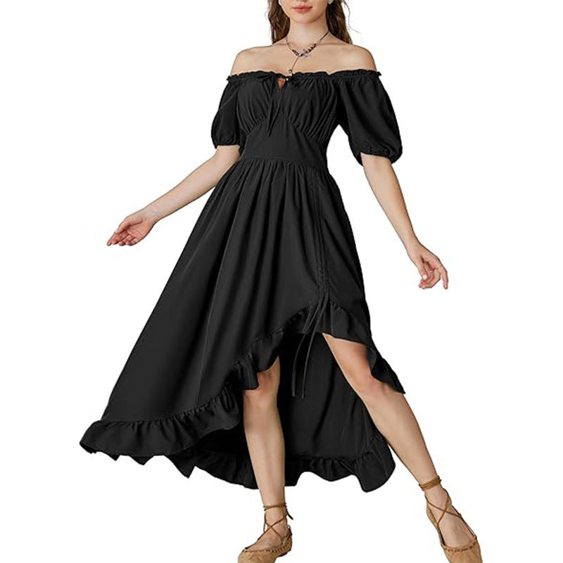 Retro Irregular Women's Stage Dress