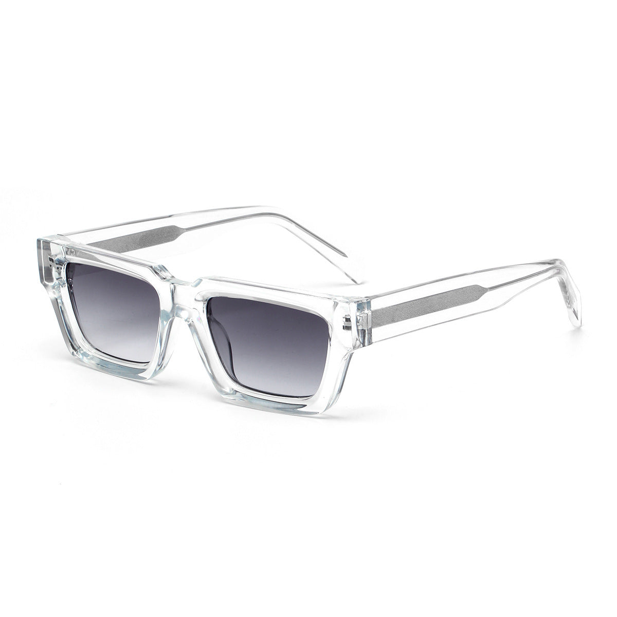 Thick Frame Pin Retro Rectangular Sunglasses