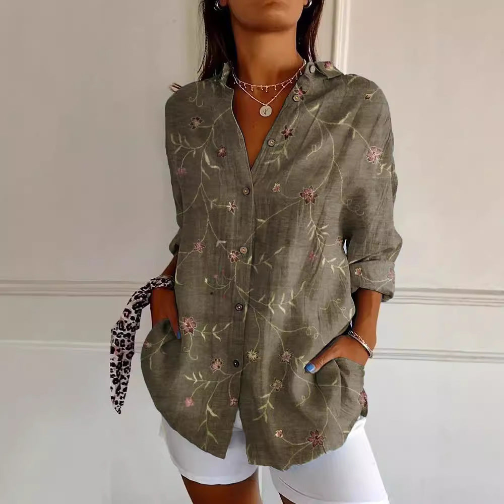 Women's Long Small Floral Print