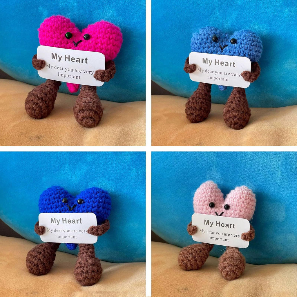 Wool Valentine's Day Love Funny Expression Bag Cute Crocheted Hanging Buckle Decoration Cute Doll