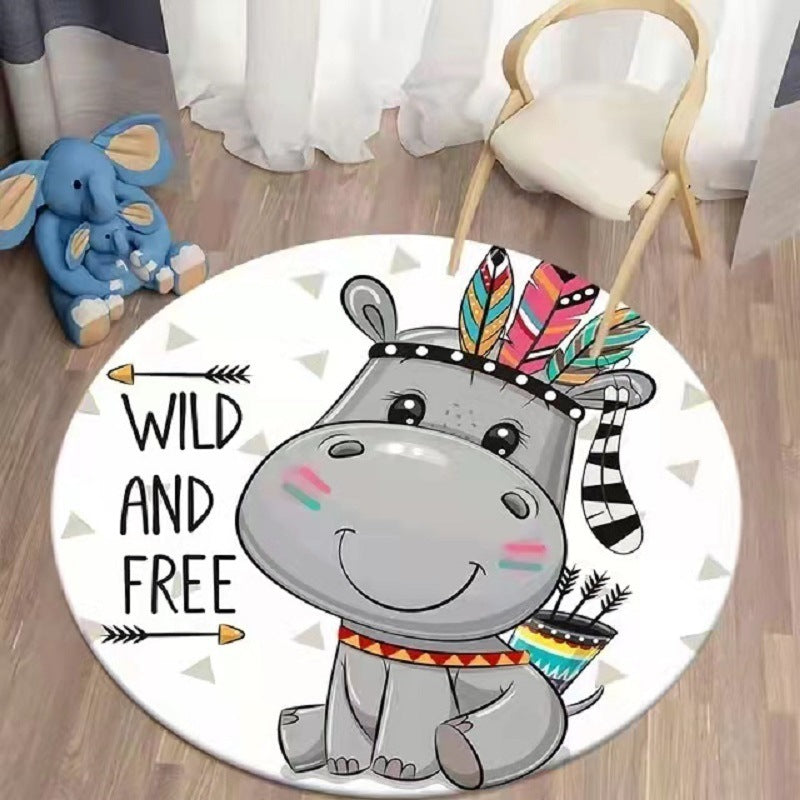 Printed Coffee Table Hanging Basket Cartoon Carpet Living Room Cloakroom Bedside Blanket