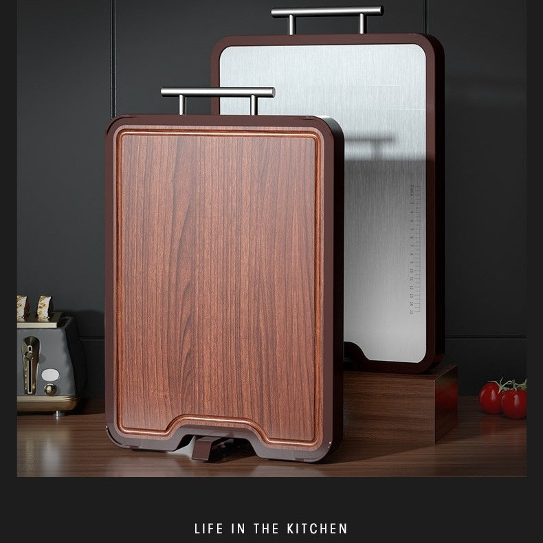Stainless Steel Ebony Cutting Board Antibacterial And Mildewproof Double-sided Cutting Board