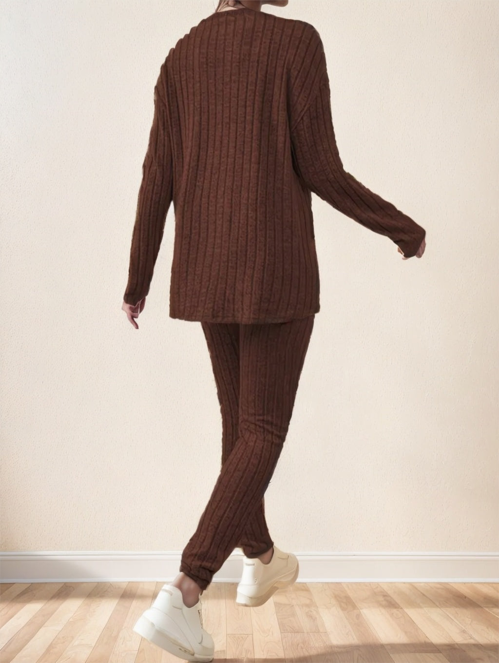 Women's Casual Solid Two-piece Pants Set