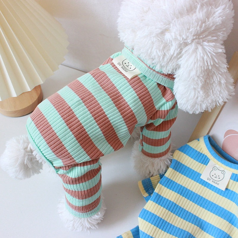 Pet Clothes Spring And Summer Thin Four-leg Home Wear Teddy
