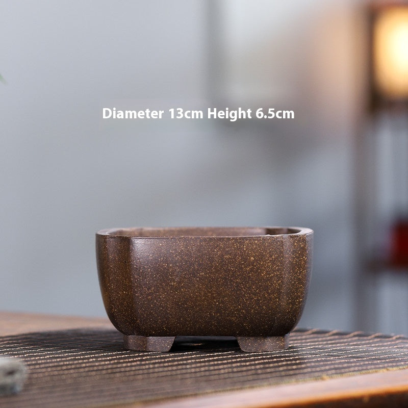 Yixing Purple Sand Small Flower Pot Stoneware Breathable