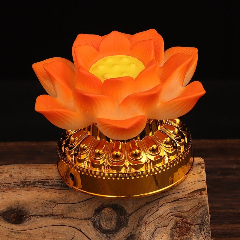 Shengmiole Colorful Lotus Lights Buddha Front Lantern