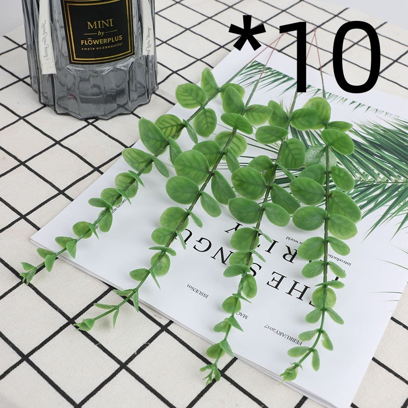 Golden Eucalyptus Eucalyptus Leaves Fake Leaf Stem Autumn Decorative Plant