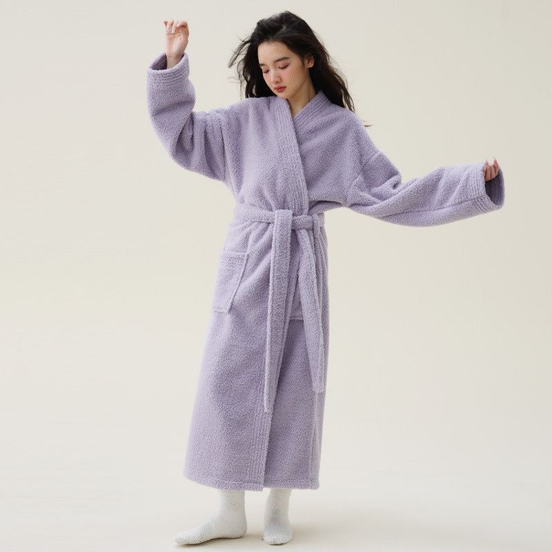 Coral Fleece Thickened Men's And Women's Nightgown