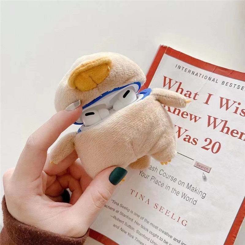 Plush Cute Duck Shape Autumn And Winter Earphone Sleeves