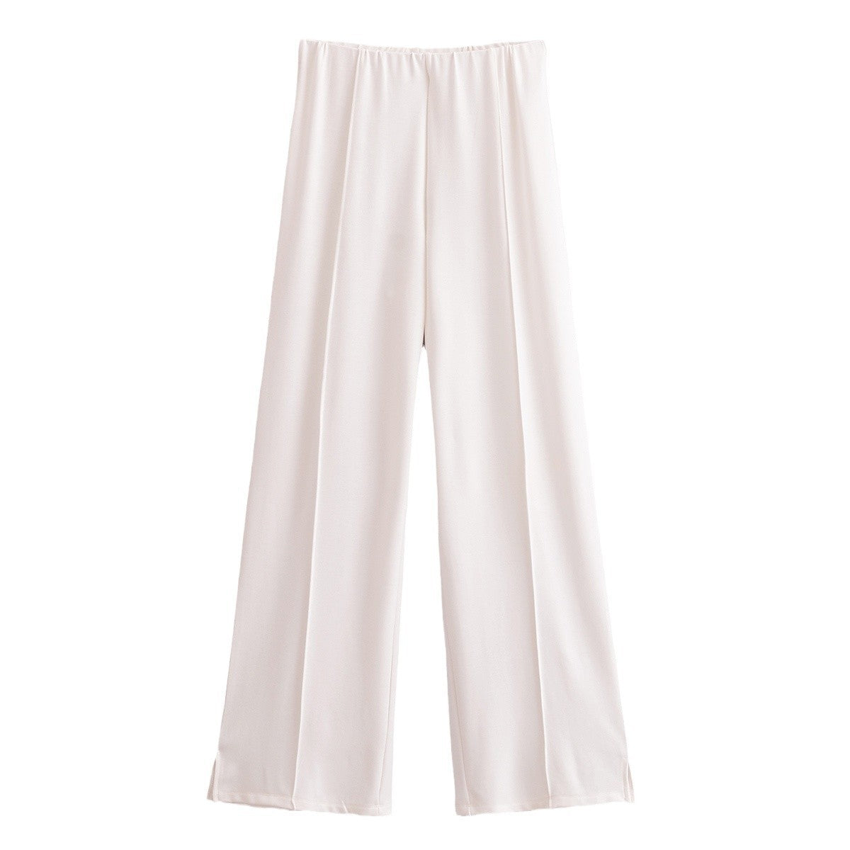 European And American Style Double-sided Cloth Round Neck Top Casual Pants