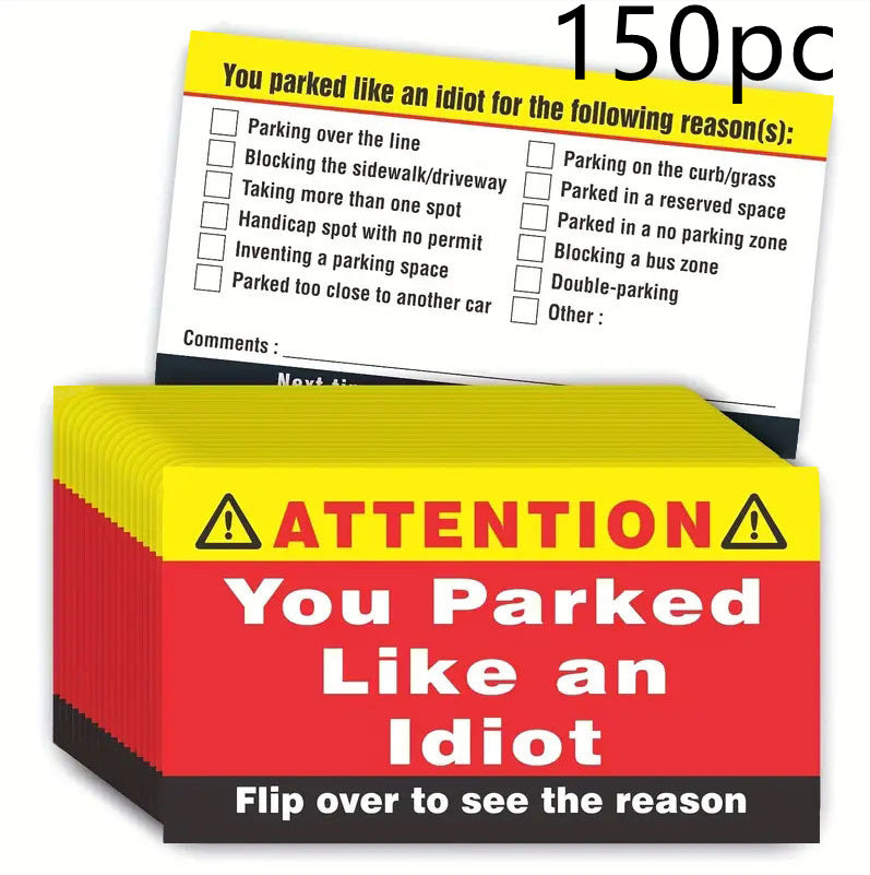 50 Bad Parking Card You Stop There Like An Idiot