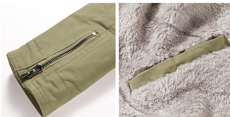 Jacket Coat Men's Fleece Heavy Coat Lamb Fleece