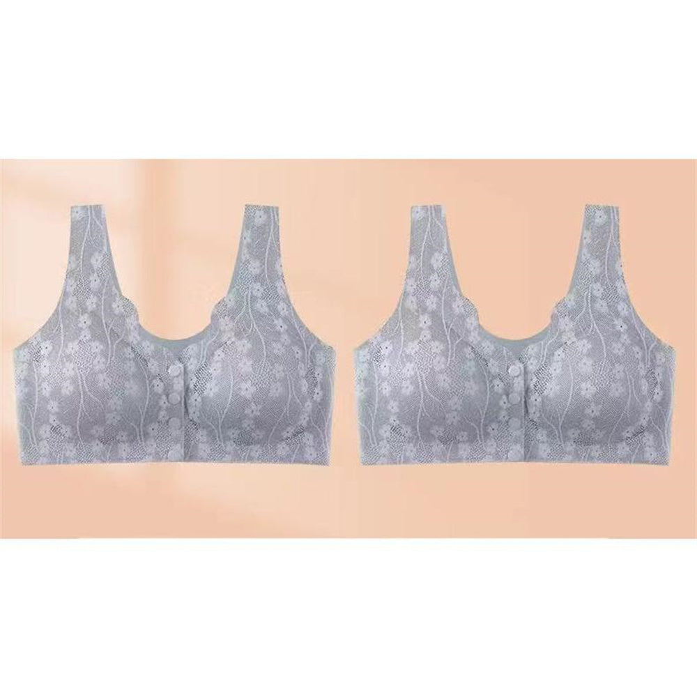 Front Buckle Underwear Vest Underwear Women's Seamless Front Buckle Plus Size Bra
