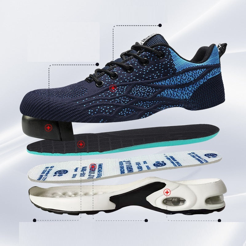 Men's And Women's Impact Resistant And Puncture Resistant Safety Shoes Cushioning Work Shoes