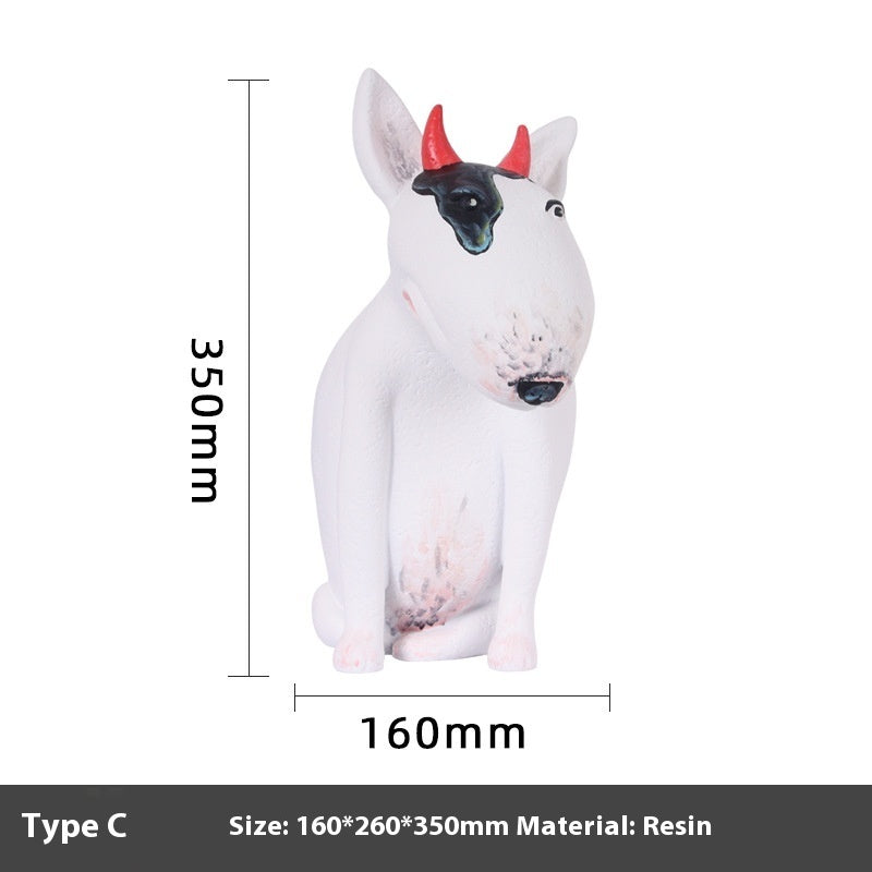 Modern Minimalist Creative Animal Cartoon Dog Decoration Art Sculpture Doll Model Room Children's Room Soft Decoration
