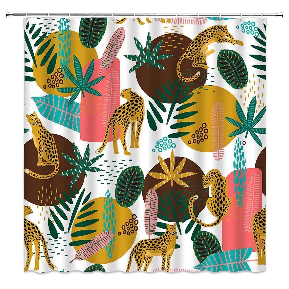 Modern Aesthetic Tropical Bohemian Cheetah Bath