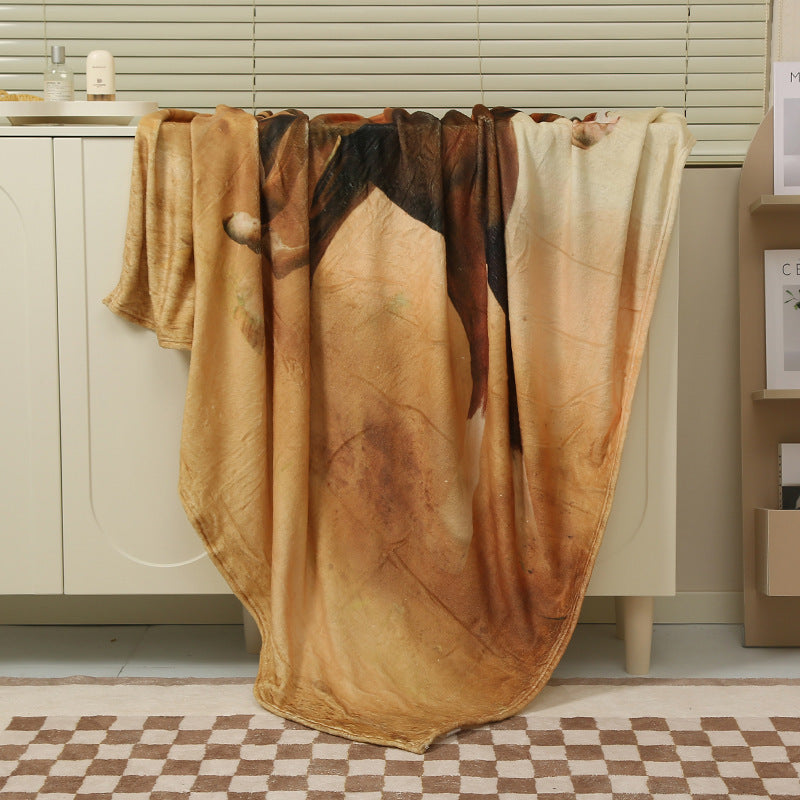 Baby Cartoon Air Conditioner Quilt Luminous Blanket Single Office Nap Flannel