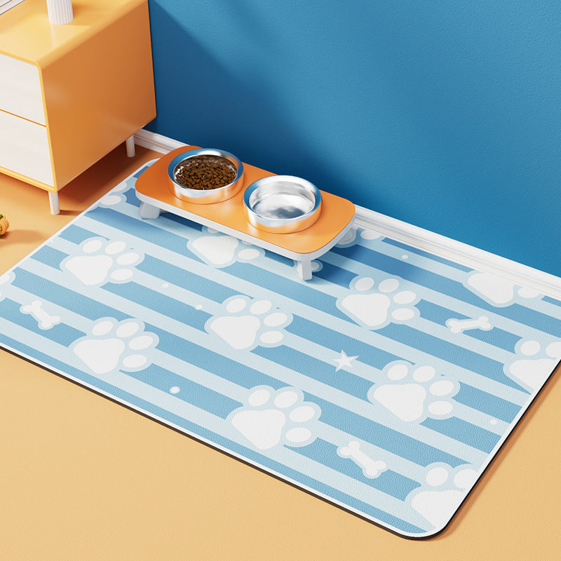Pet Diatom Ooze Floor Mat Dogs And Cats Eating Mat Spill-proof Waterproof Quick-drying Placemat