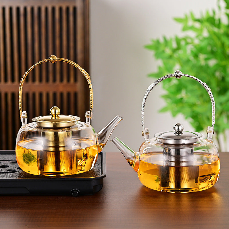 Borosilicate Glass Loop-handled Teapot Large Capacity Teapot Anti-cracking