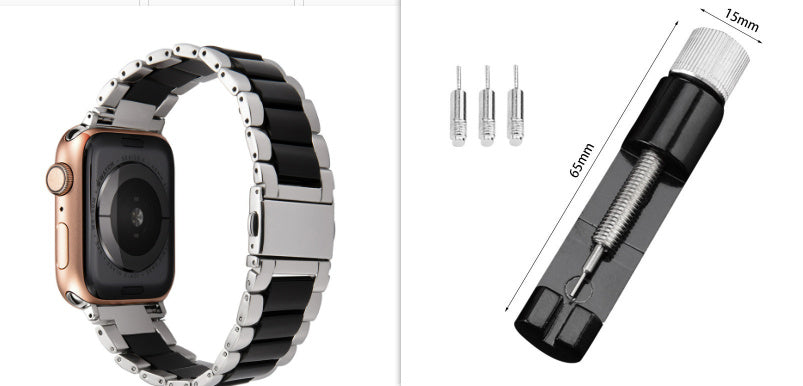 Resin Strap Stainless Steel Three Bead Replacement