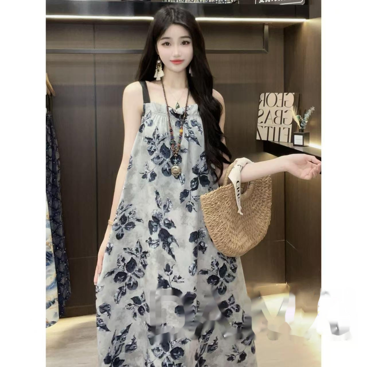 Ladies' Polyester Printed Dress