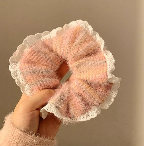 Lace Handmade French Hollow Cotton Personality Trendy Hair Ring