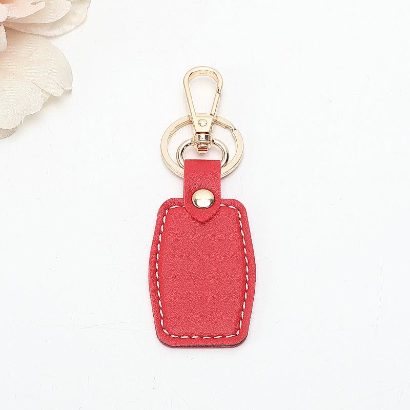 Leather Rectangular Keychain