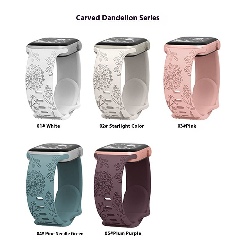 Laser Carving Embossed Castle Paradise Paisley Strap