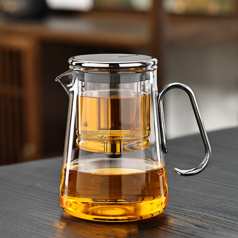 High Temperature Resistant Full Glass Liner Magnetic Tea Set