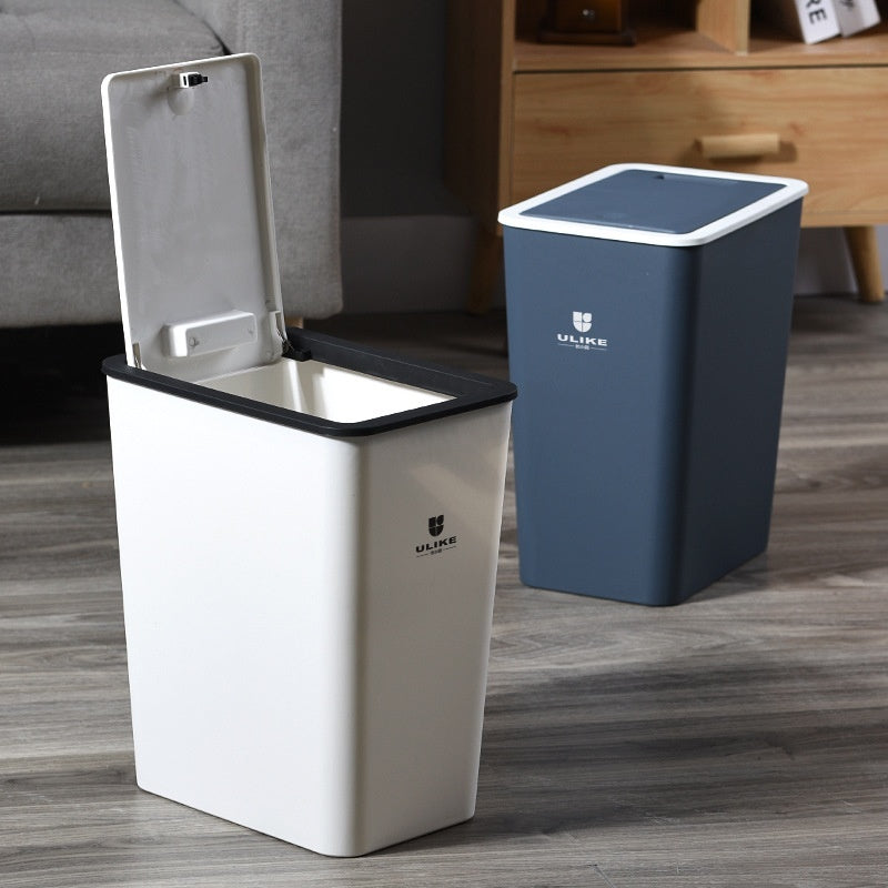 Bathroom Kitchen PP Floor Clamping Ring Trash Can Household