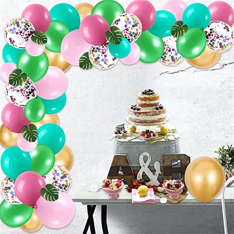 Animal Head Birthday Party Balloon Jungle Set Monstera Theme