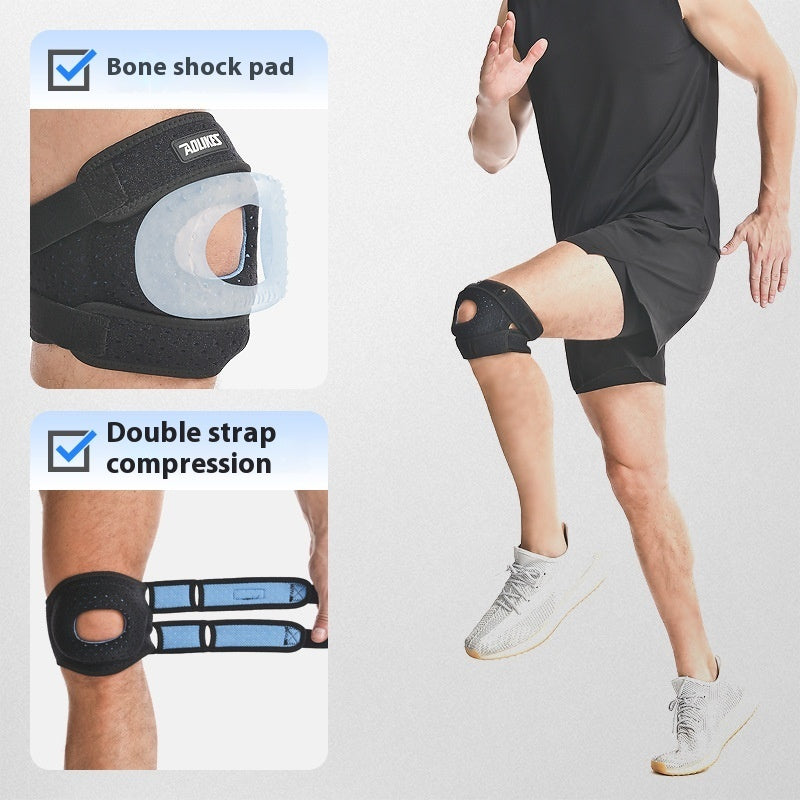 Adjustable Pressure Shock Absorption Running Cycling Double Straps Sports Kneecaps