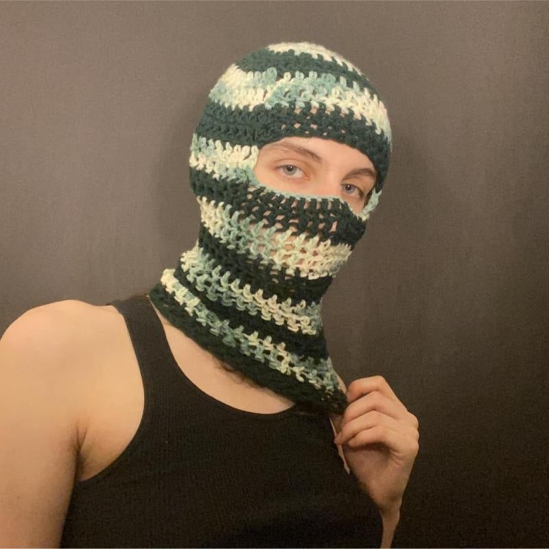 Pullover Windproof Neck Protection Handmade Knitted Hat