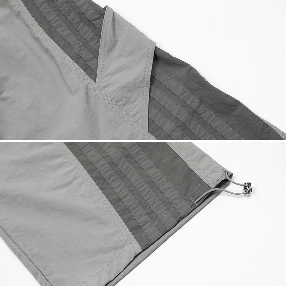 Stitching Contrast Color Exercise Casual Pants Men