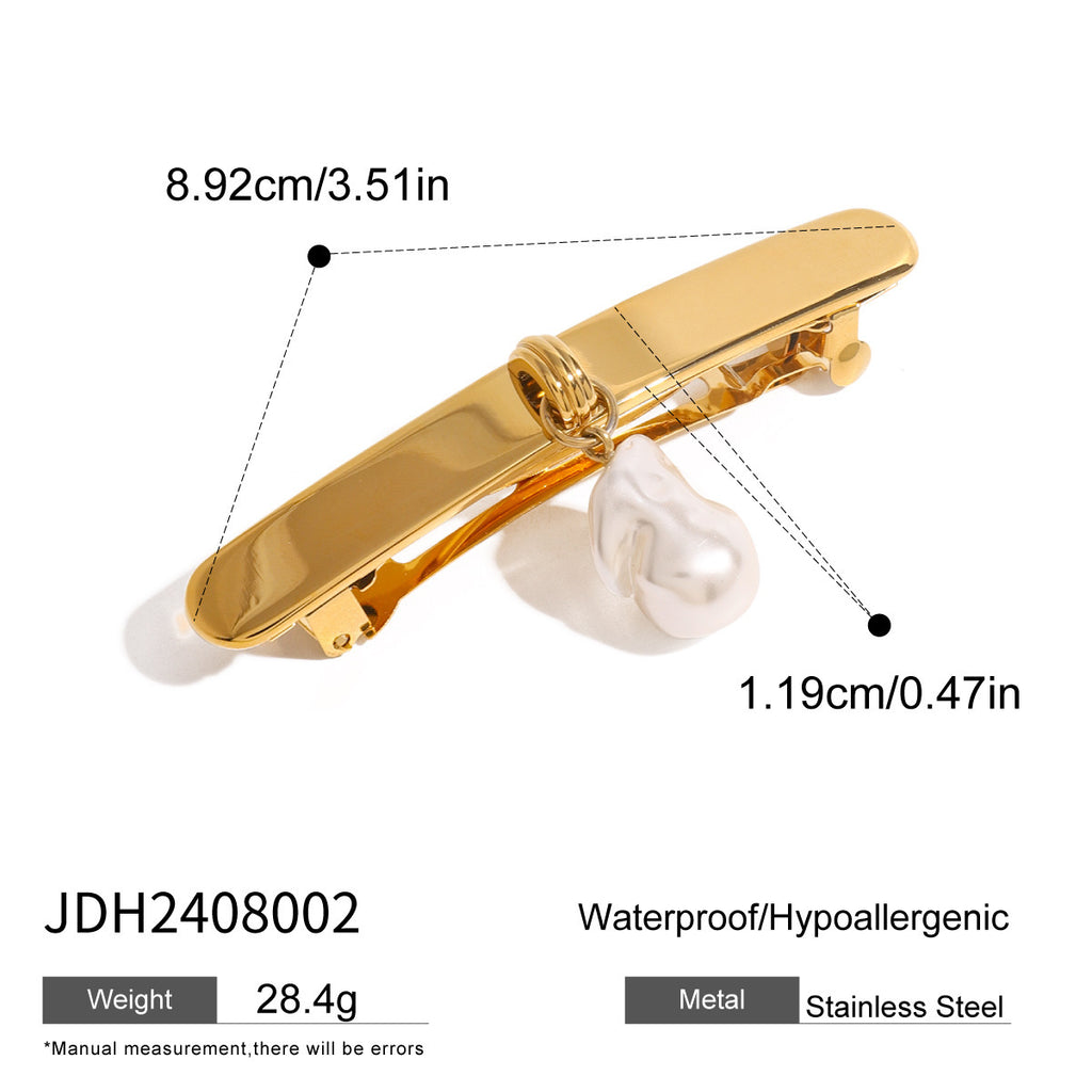 European And American Stainless Steel Pearl Hairpin Headdress