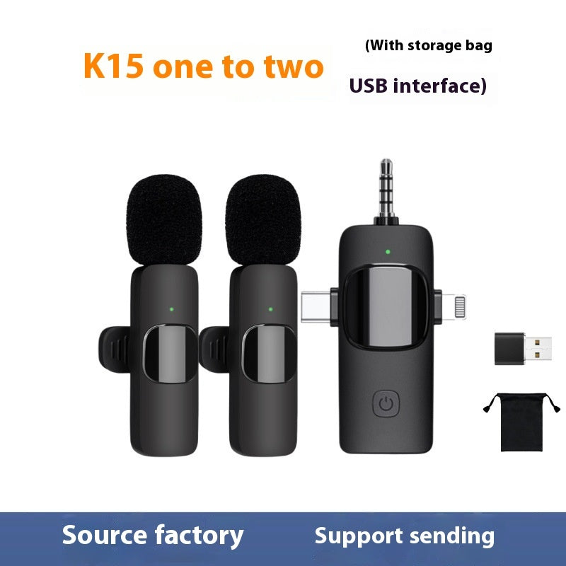 Wireless Collar Clip Microphone Three-in-one Three Connector Mini Microphone 35 Hole
