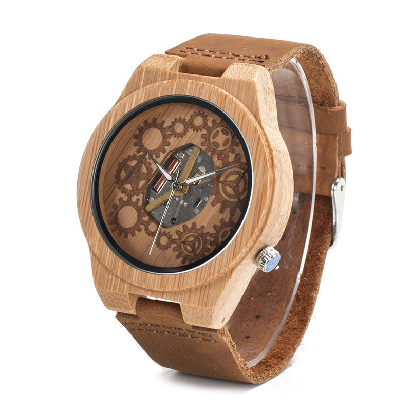 Girls' Simple Temperament Wooden Watch