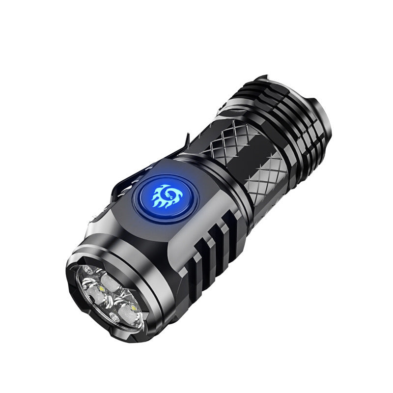 LED Long-range Strong Light Super Bright Household Rechargeable Flashlight