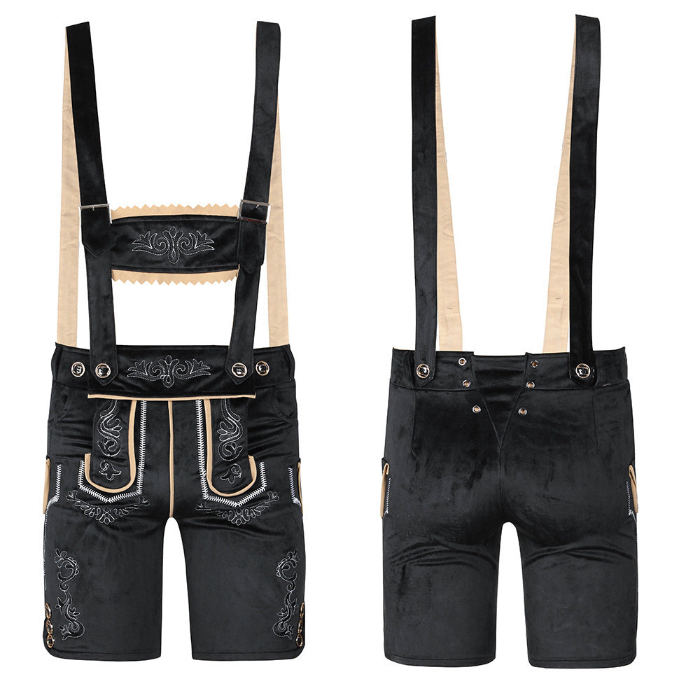 Beer Festival Clothing Adult Men's And Women's Suspenders Middle Pants 7 Pants