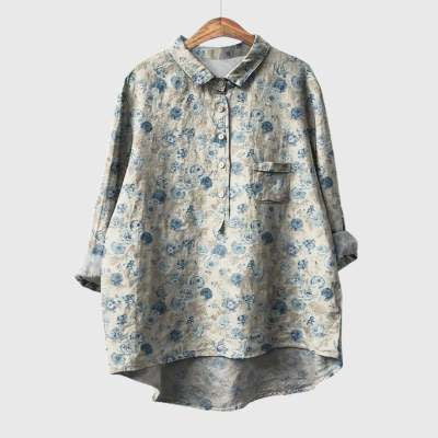 Printed Fashion Versatile Collar Shirt