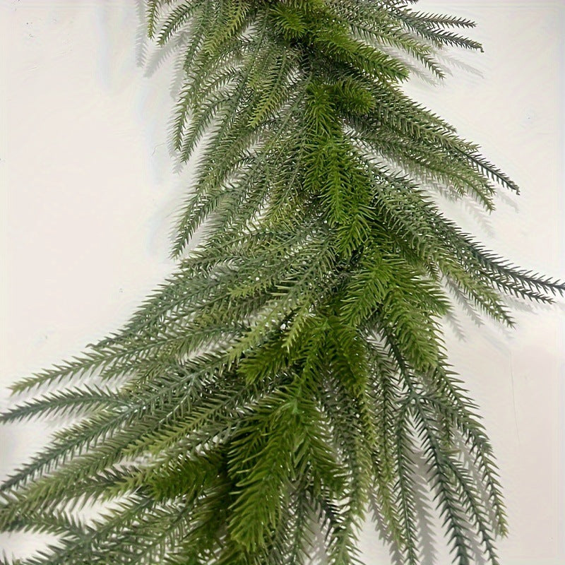 Christmas Decoration Soft Rubber Pine And Cypress Rattan Door Hanging