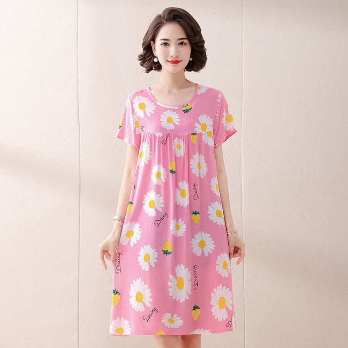 Summer Pajamas Plant Flower Dress