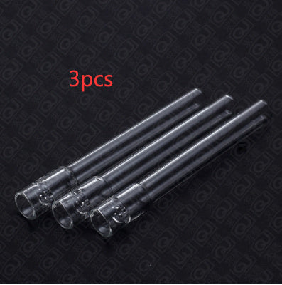 12110 With Filter Disc Transparent Straight Glass Tobacco Pipe