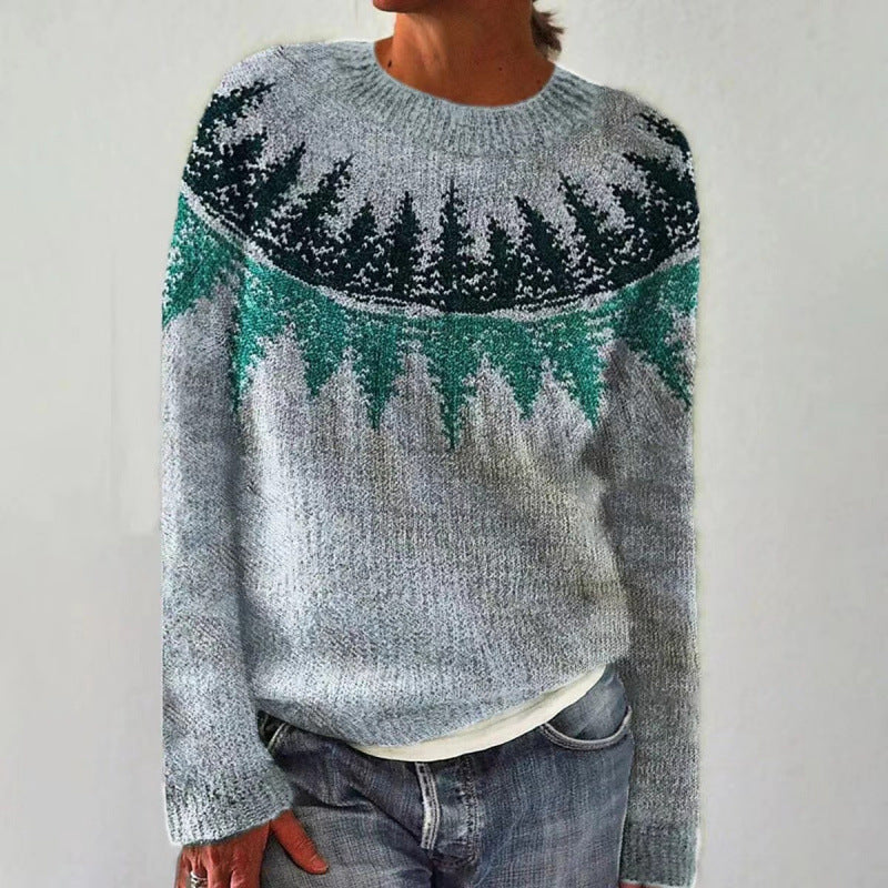 Hot Sale Round Neck Loose And Stylish Long Sleeves Sweater