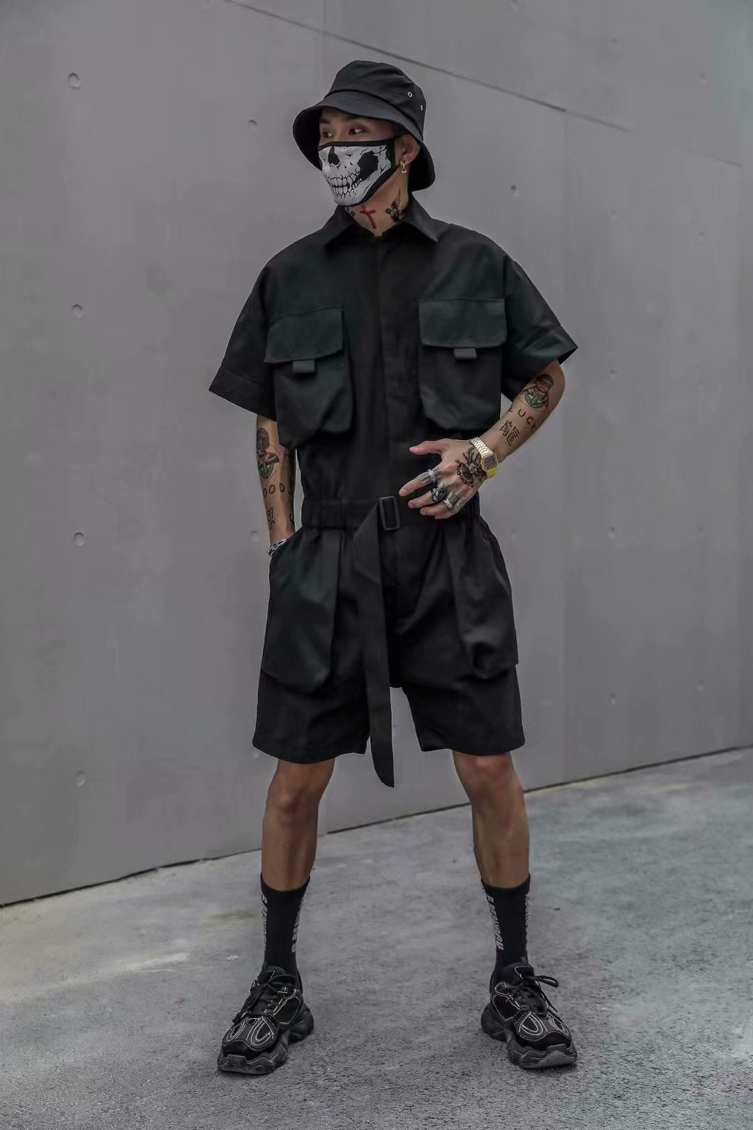 Men's Retro Jumpsuit Overalls Straight