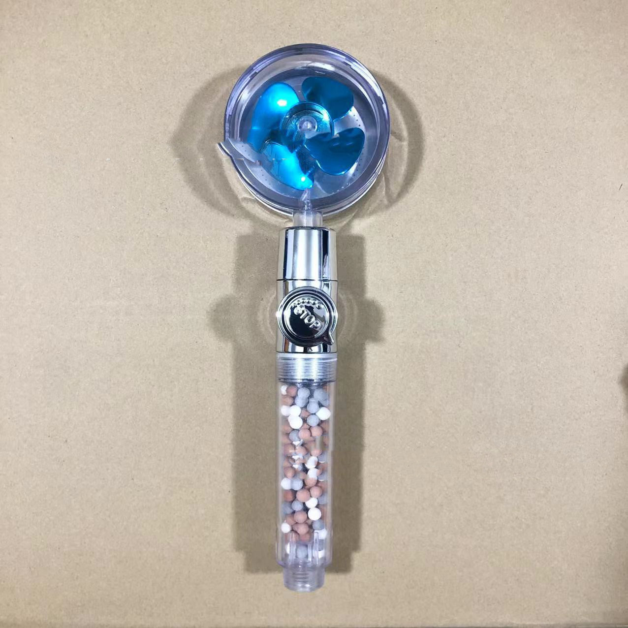 Household Turbine Tricolor Filter Ball Supercharged Shower